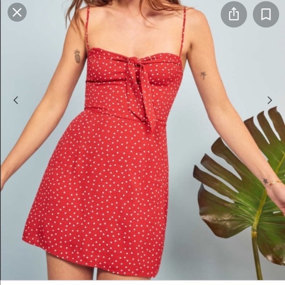 strapless open back dress Pink/Red Polka Dot Mini Dress